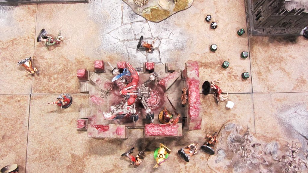 An aerial shot of the carnage