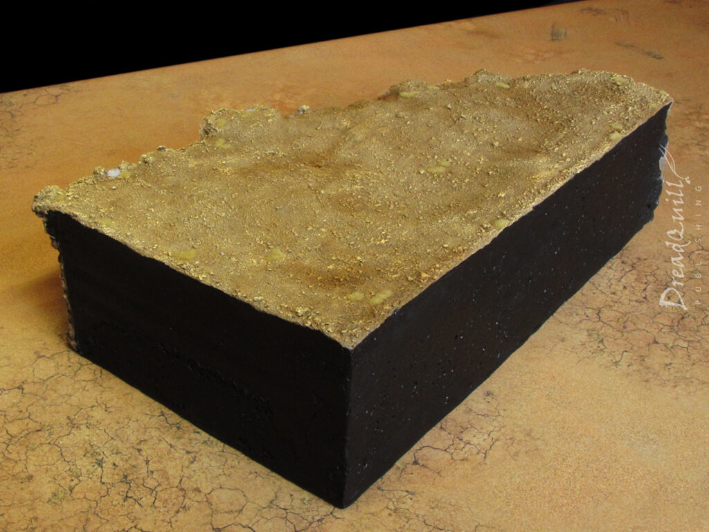 Ash waste modular hill showing the rear painted black